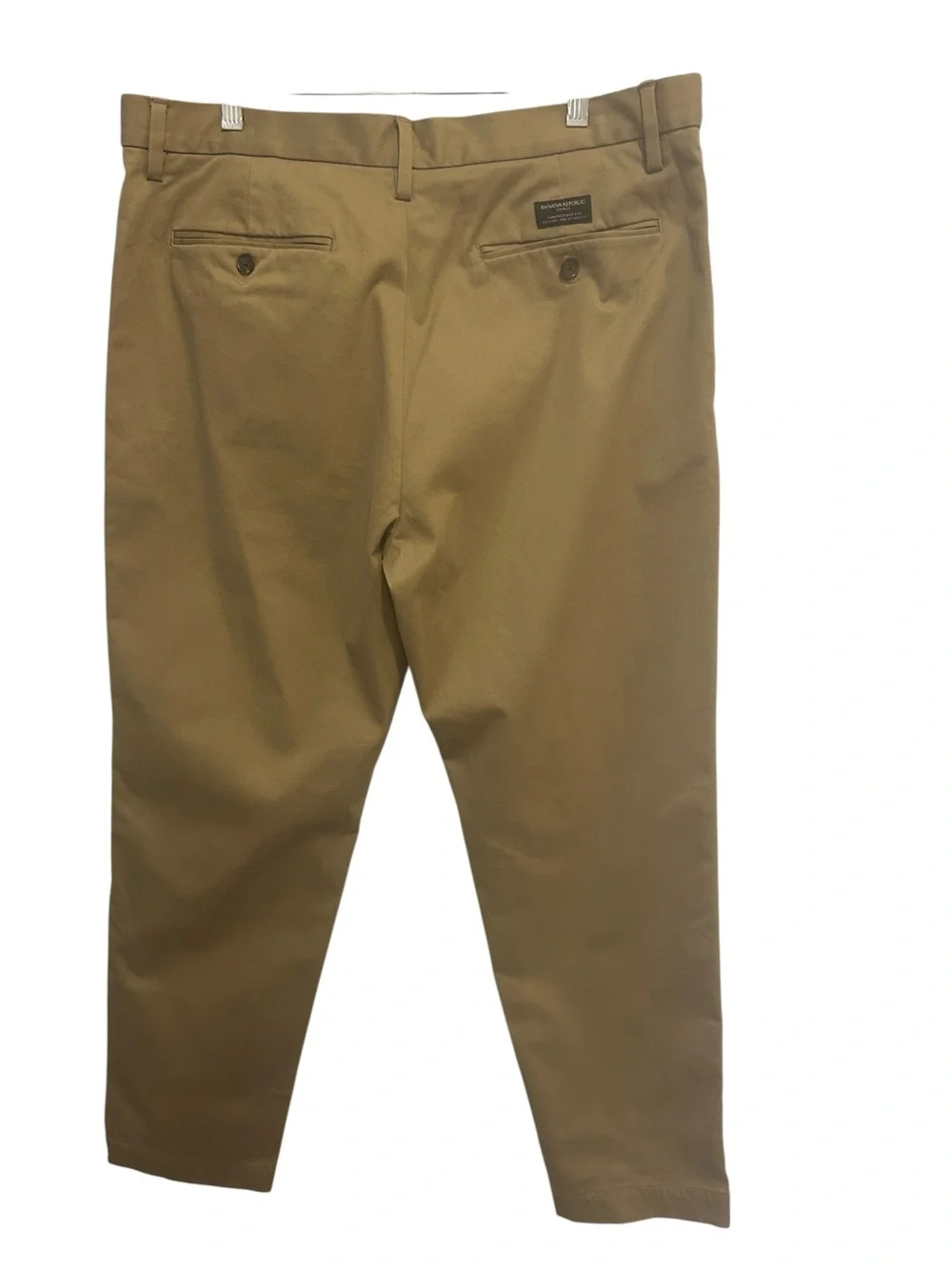 Banana Republic pants mens 36 x29Mason Athletic Tapered Fit Chinos Khaki Stretch